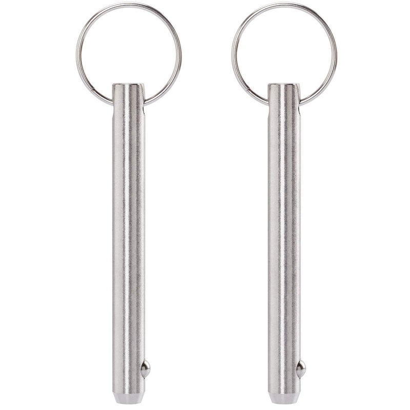 OIIKI 2 Pack Quick Release Pins, Fastener Diameter 5/16 inch(8mm) Usable Length: 2.42inch(61.5mm), Bimini Top Pin, Full 316 Stainless Steel Marine Hardware for Ship Outfitting/Shipbuilding - Image 1